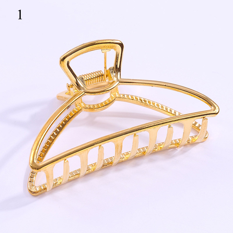 Kẹp Tóc Kim Loại Mạ Vàng / Bạc Thiết Kế Hình Học Phong Cách Vintage