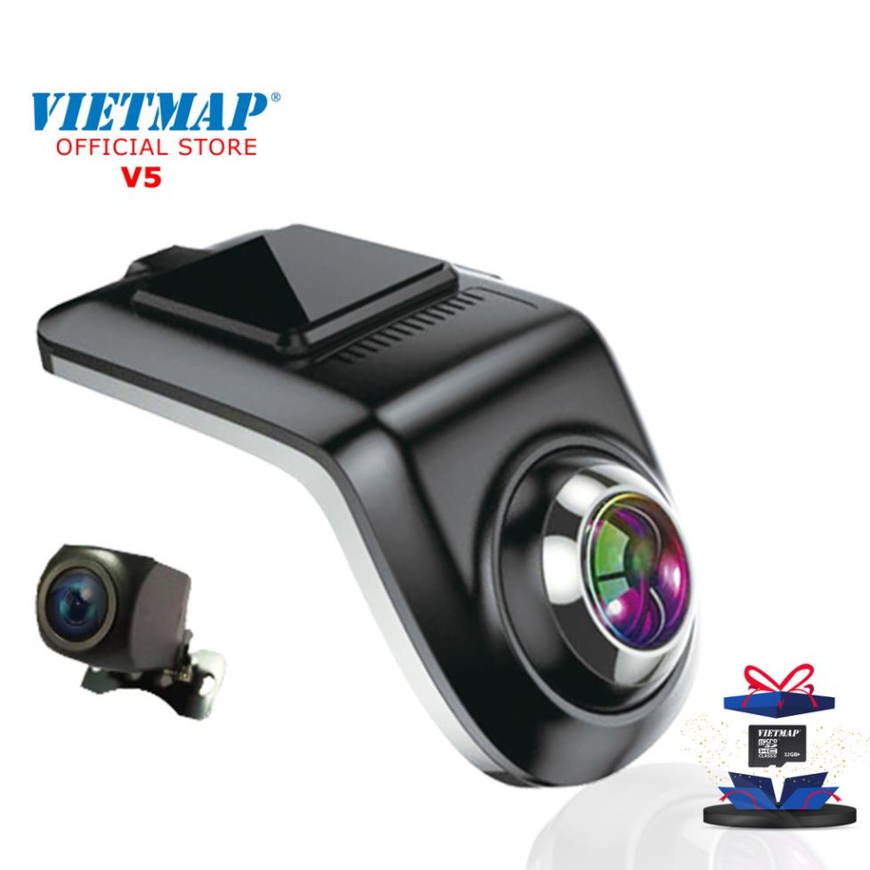 VIETMAP V5 - Thẻ 32GB - Camera Hành Trình Ô tô Kết Nối DVD Android - Điều Khiển Giọng Nói - Hàng Chính Hãng
