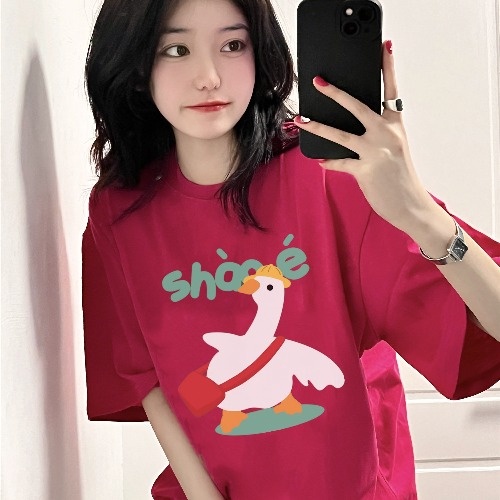 Áo Thun Dài Tay Oversize In Họa Tiết Hoạt Hình Xinh Xắn Theo Phong Cách Hàn Quốc Dành Cho Nữ