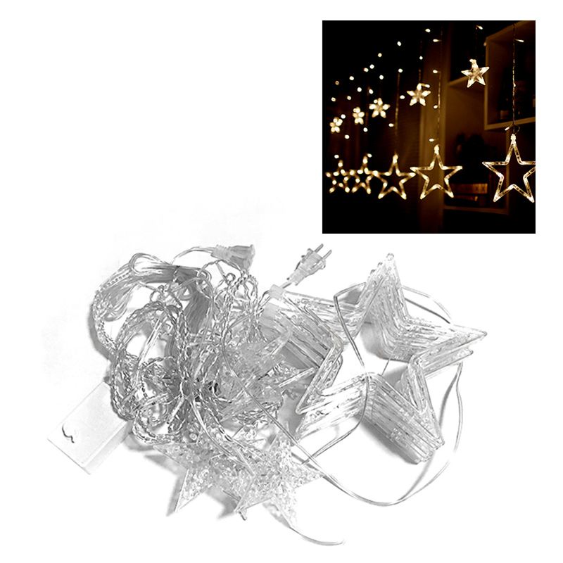 Rèm cửa sổ 138 Đèn LED 12 Sao Với 8 Chế Độ Chiếu Sáng