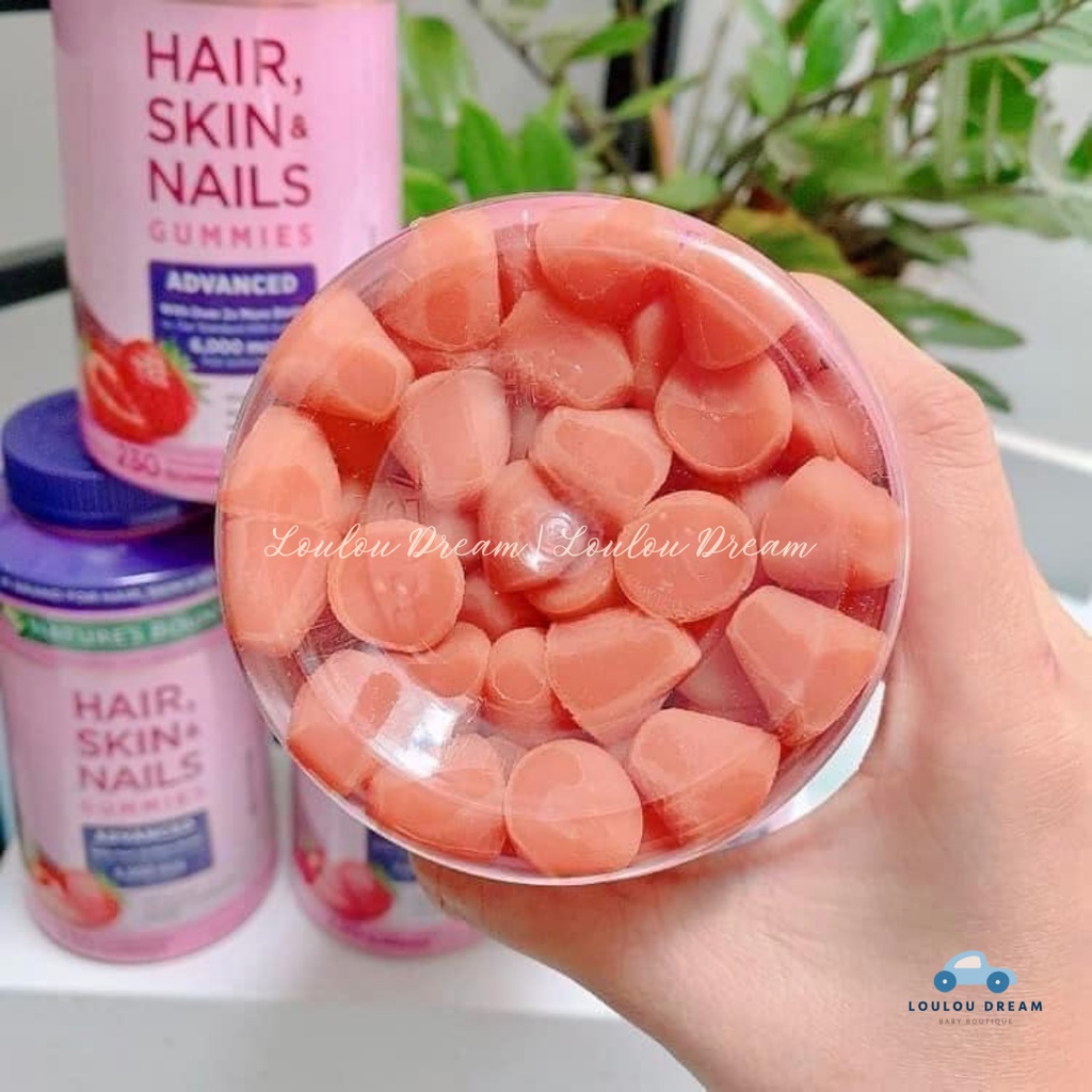 Kẹo dẻo Nature's Bounty Hair Skin &amp; Nails Gummies 230 viên - Hỗ trợ đẹp da móng tóc