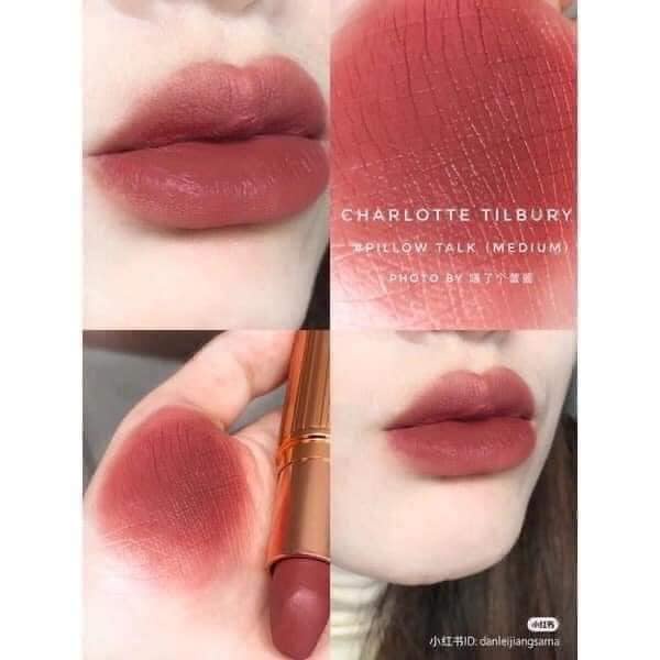Son Charlotte Tilbury màu Pillow Talk Medium - Pillow Talk - Walk Of No Shame Mini 1.1g Fullbox