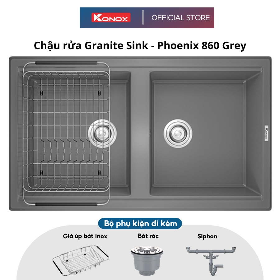 Chậu rửa bát đá KONOX Granite Sink Phoenix 860