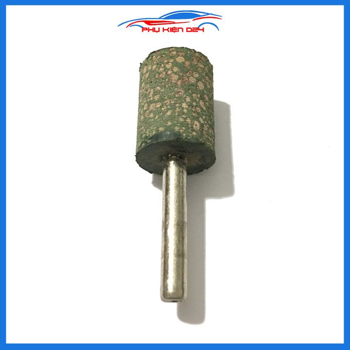 Mũi mài cao su xanh hình trụ trục lắp 6mm đánh bóng gỗ nhựa thạch cao