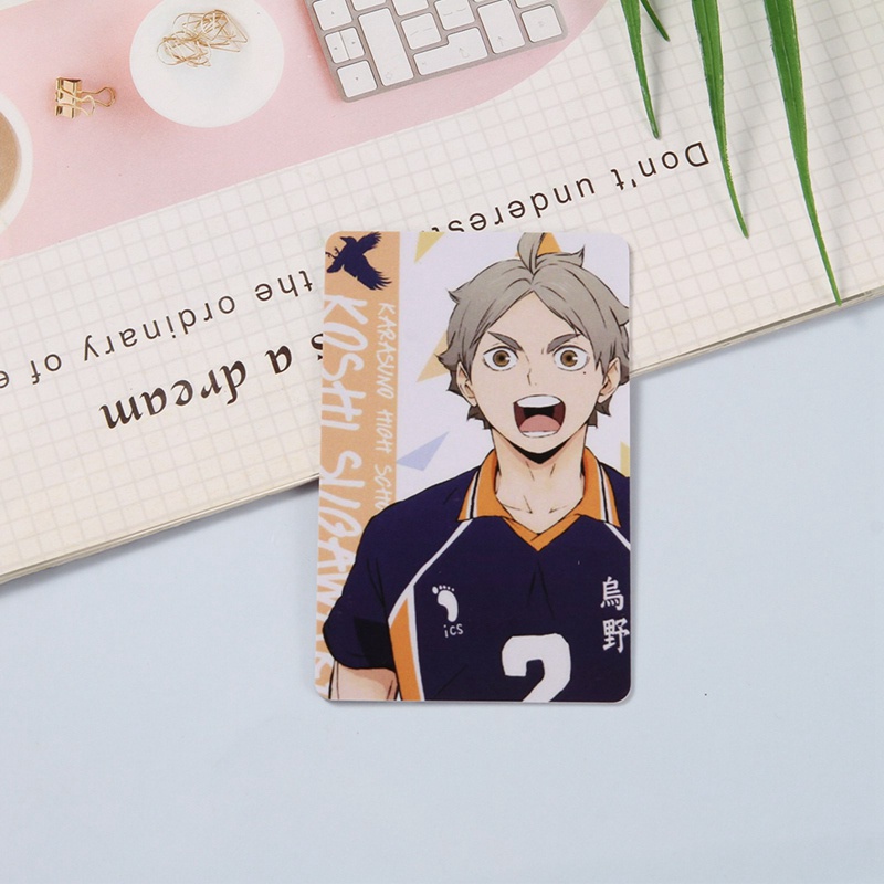 Thẻ học sinh in họa tiết nhân vật anime haikyu!