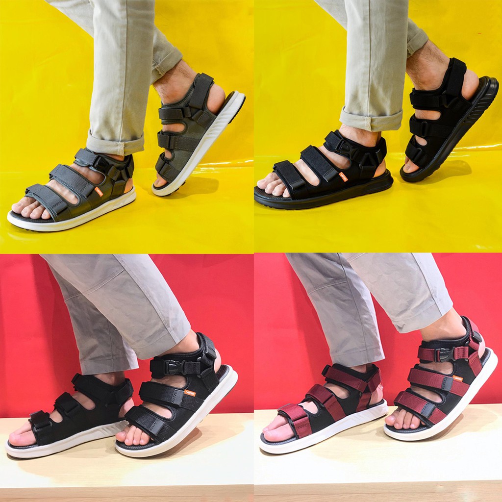 Giày Sandal Vento Nam Nữ 3 Quai Dán NB03 Hàng Chính Hãng