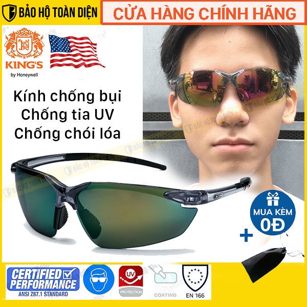 [TẶNG TÚI ĐỰNG KÍNH] Kính bảo hộ cao cấp Kings KY chống bụi, chắn gió, tia UV dùng chạy xe, làm việc ngoài trời