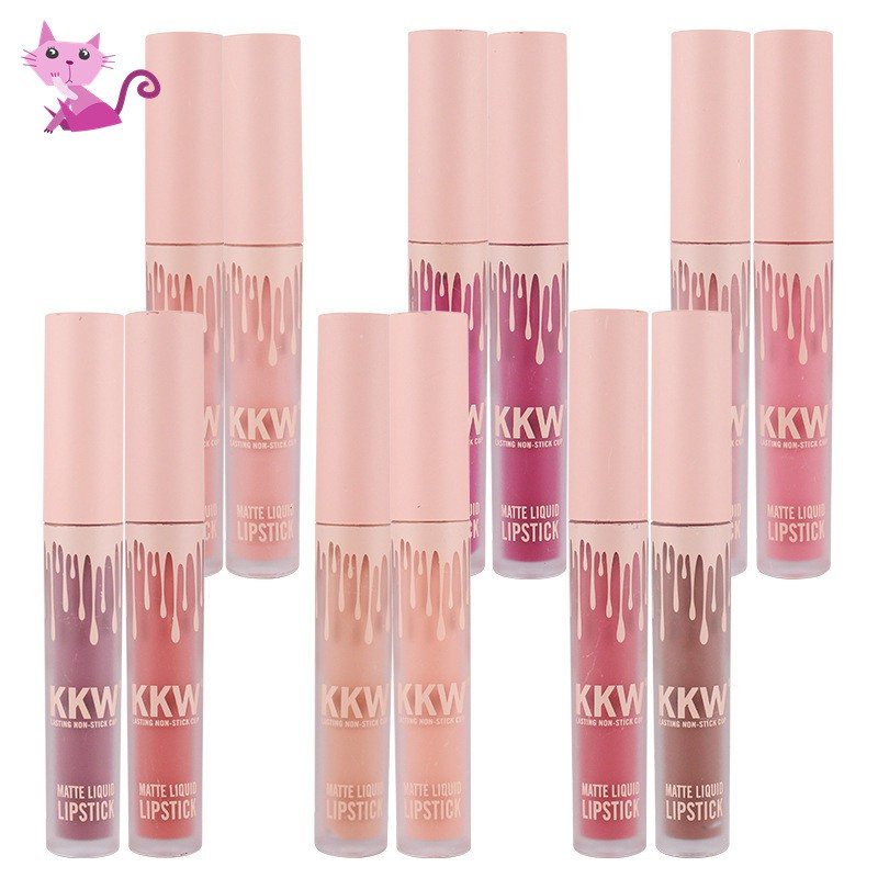 VVBK Lady Makeup Waterproof Liquid Lip Gloss Pop Matte Kkw Llipstick Lasting Kilie Lip Tint Lipsticks