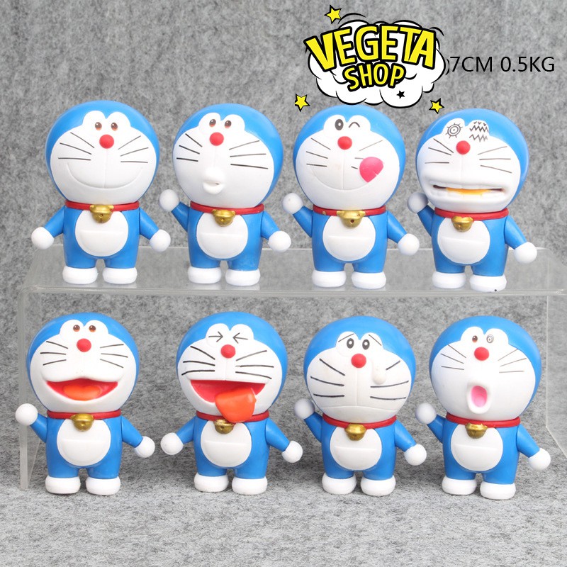 Mô hình Doraemon Doremon - Đồ chơi Doremon xoay được đầu và tay 360 độ - Trạng thái Doraemon Doremon dễ thương - 7cm