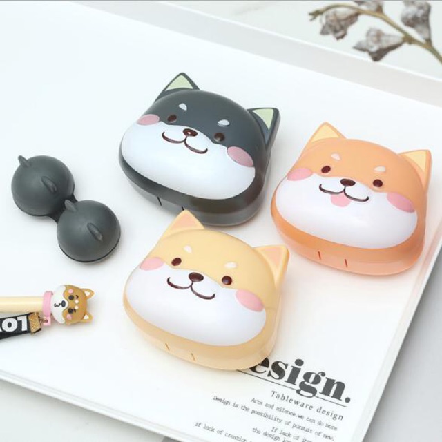 [ CÓ SẴN ] Khay đựng lens hình mắt chó Shiba