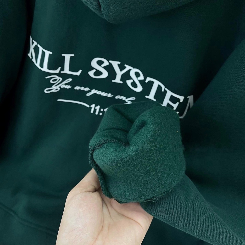 Áo Nỉ Hoodie KILL SYTEM Khóa Kéo Unisex Form Rộng Nhiều Màu, Áo Nỉ Mũ