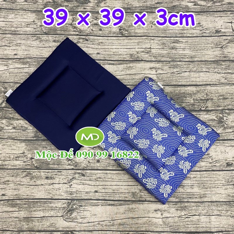 Đệm Ngồi Bệt Kiểu Nhật HIRO 39x39x3cm - Dùng Ngồi Bàn Trà, Học Sinh, Ghế Gỗ, Salon, Sofa, Văn Phòng, Xe Hơi