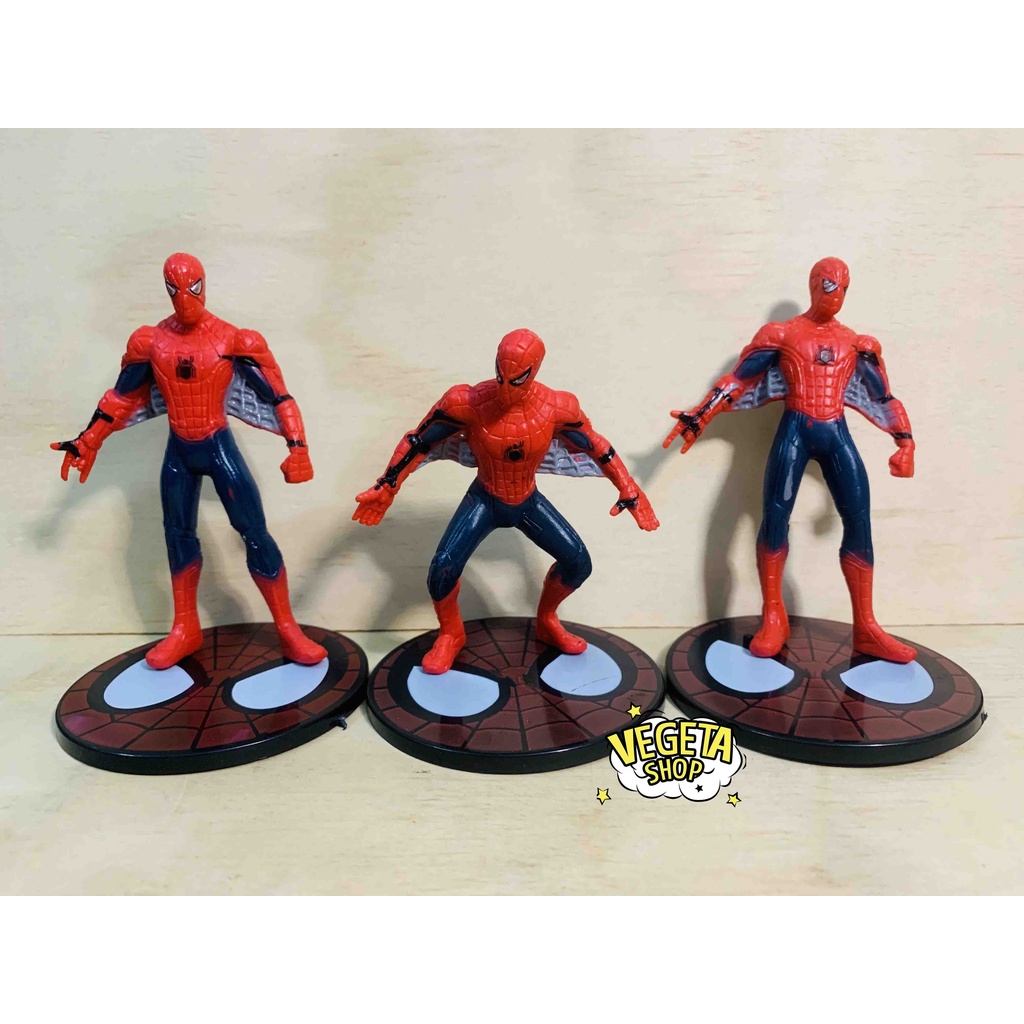 Mô hình Avengers - Marvel - DC - Trọn bộ 6 mô hình tư thế Spider Man - Người Nhện - Cao 7~12cm