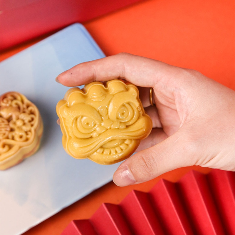 Khuôn Nhựa Làm Bánh Trung Thu Hình Sư Tử 75g DIY