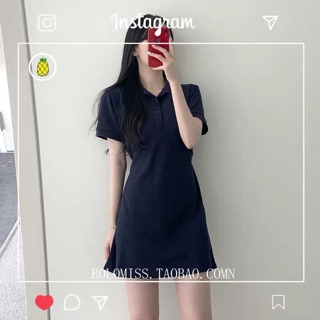 Váy Polo có dây buộc eo ulzzang