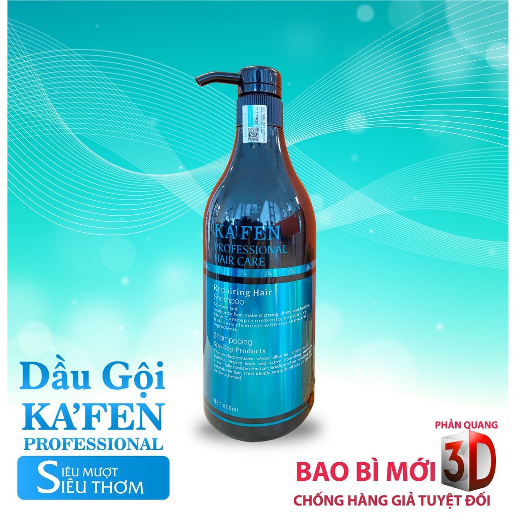 Dầu Gội Kaffen New Dầu Xả Kaffen New Mẫu Mới Phục Hồi Mềm Mượt Cặp 800ml Hãng Chính Hãng