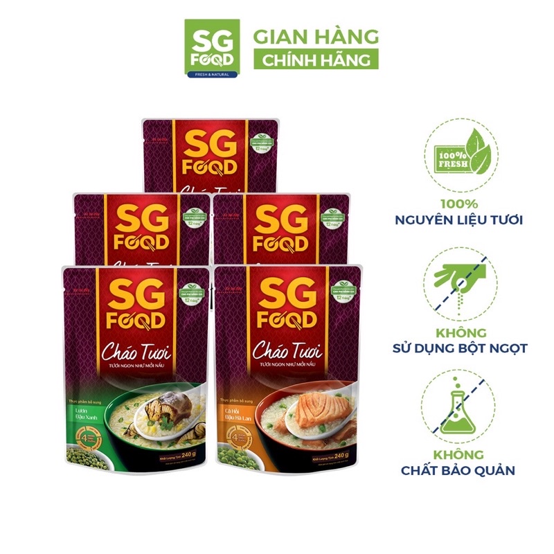 Cháo tươi SG Foods 240g bổ dưỡng.