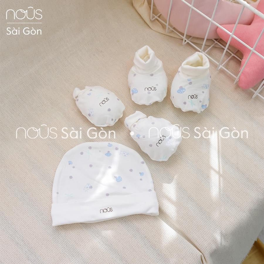 [ĐƯỢC CHỌN MẪU] Nón, Bao Tay Chân Nous Vải Nu Petit Siêu Mềm Cho Bé từ 0M+