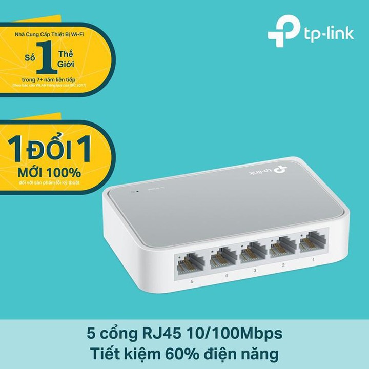 [RẺ VÔ ĐỊCH] Bộ chia mạng 5 cổng TP-LINK SF1005D Switch 5 port 10/100Mbps 95