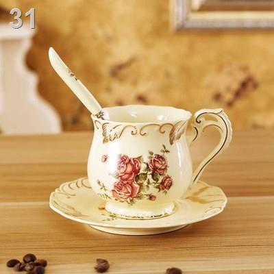 ☃Bộ ấm chén pha cà phê phong cách Châu Âu bằng gốm sứ cao cấp tách trà chiều kiểu Anh có đế