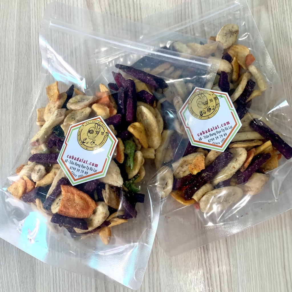 Trái Cây Sấy Gói 250gram - Đặc Sản Đà Lạt - Giòn - Ngon- Bổ Dưỡng
