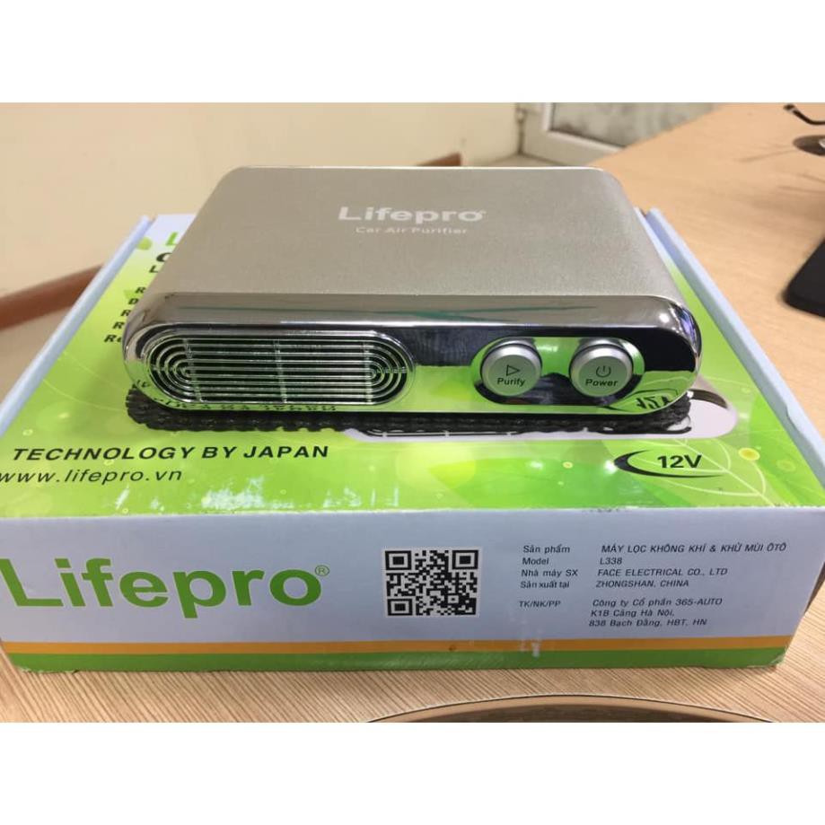 [Giảm giá]  Máy lọc không khí và khử mùi trên ôtô Lifepro L338-OT