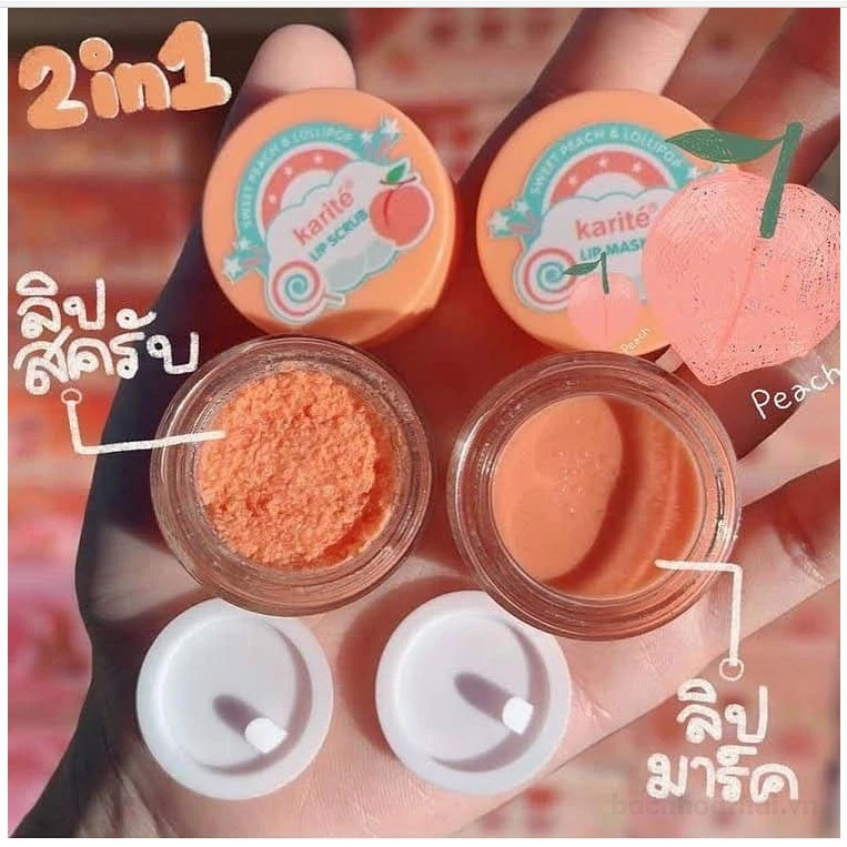 Bộ tẩy tế bào chết và mặt nạ dưỡng môi Karite 2 in 1 | BigBuy360 - bigbuy360.vn