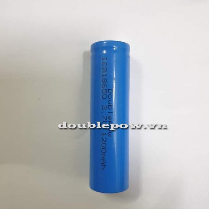 Cell pin sạc 18650 3.7V Doublepow dung lượng thực 1200mAh dùng cho sạc dự phòng, đóng pin các loại máy