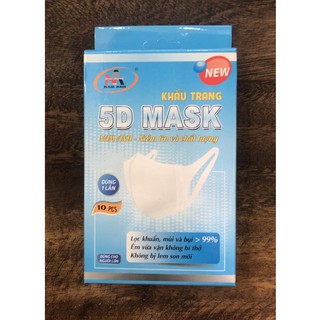 Khẩu Trang 5D Mask Nam Anh - Loại Dây Vải Hộp 10 Cái
