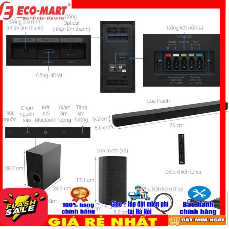 HT-S20R Dàn âm thanh Soudbar Sony HT-S20R 5.1 công suất 400w Miễn phí giao+Lắp đặt tại Hà Nội-đi tỉnh liên hệ shop