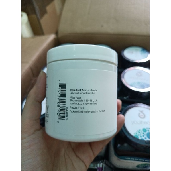 [Date 2025 tặng bát thìa, cọ silicon] Bột mặt nạ đất sét NOW CLAY POWDER 170g