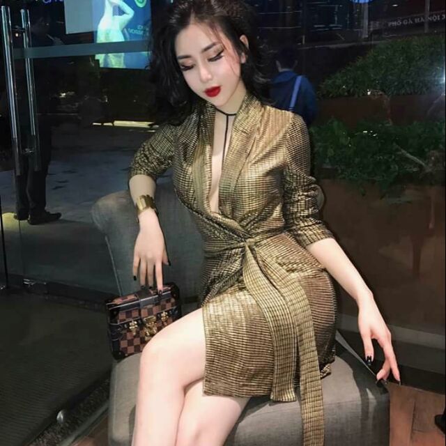 ️ĐẦM BODY NHŨ CỔ VEST