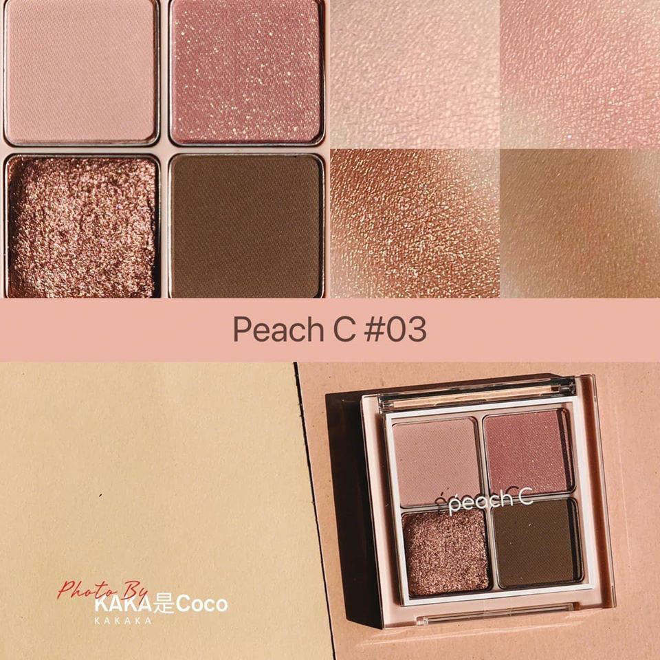 [Hot] Bảng Phấn Mắt 4 Màu Peach C Eye Shadow Palette