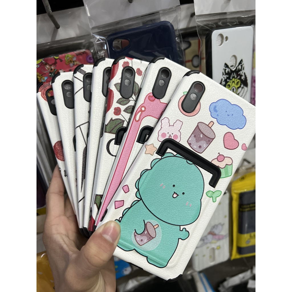 Ốp lưng điện thoại Xiaomi Redmi 9A in hình thú đáng yêu độc đáo có túi giữ card đa năng tiện dụng