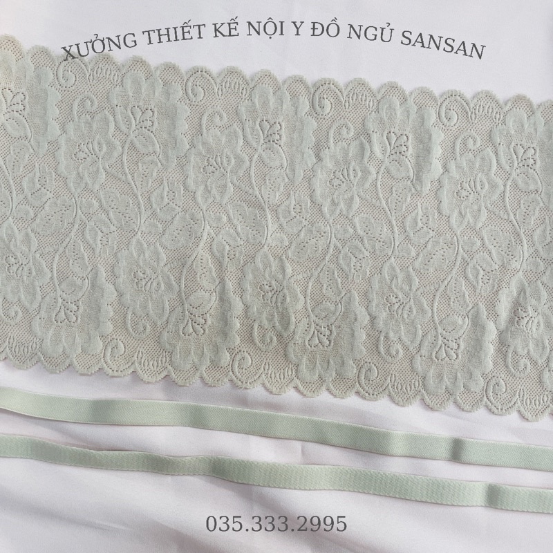 Ren co giãn và chun nguyên phụ liệu may đồ lót  - đồ ngủ - thời trang áo váy - Nude nhạt