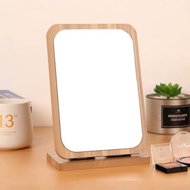 Gương Trang Điểm Vanity Có Giá Đỡ Bằng Gỗ, Bàn Để Bàn Di Động Gương Gương Trang Điểm Phòng Tắm