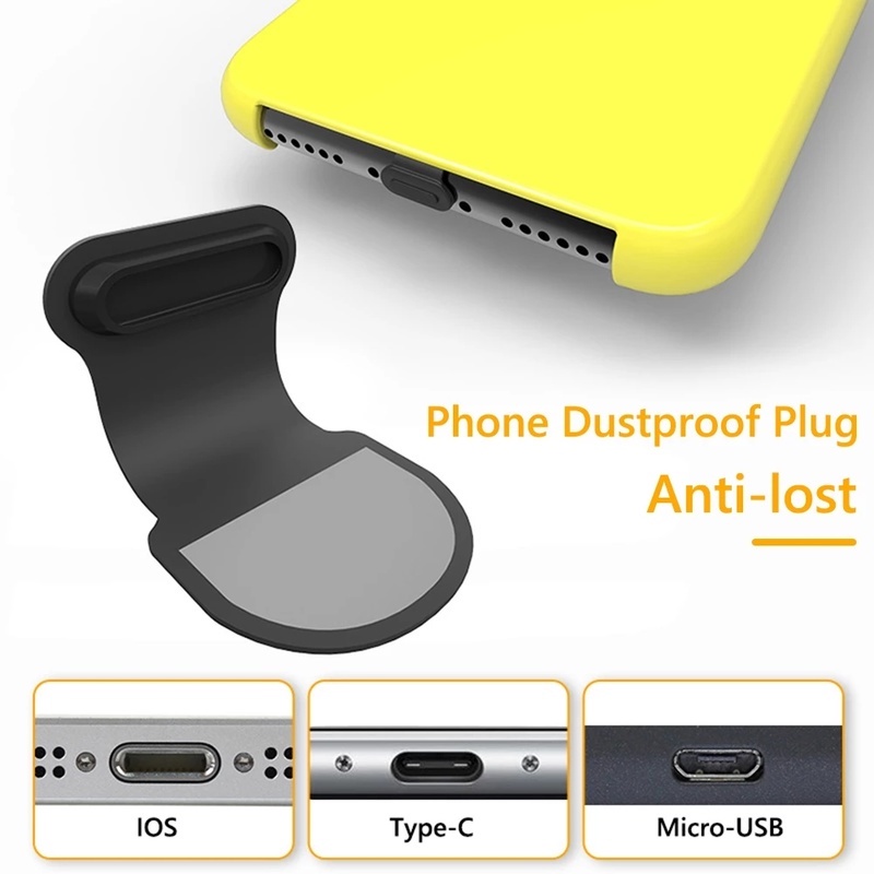 Ốp Điện Thoại Chống Bụi Chống Nước Chống Mất Cho iPhone &amp; Micro USB &amp; Type C