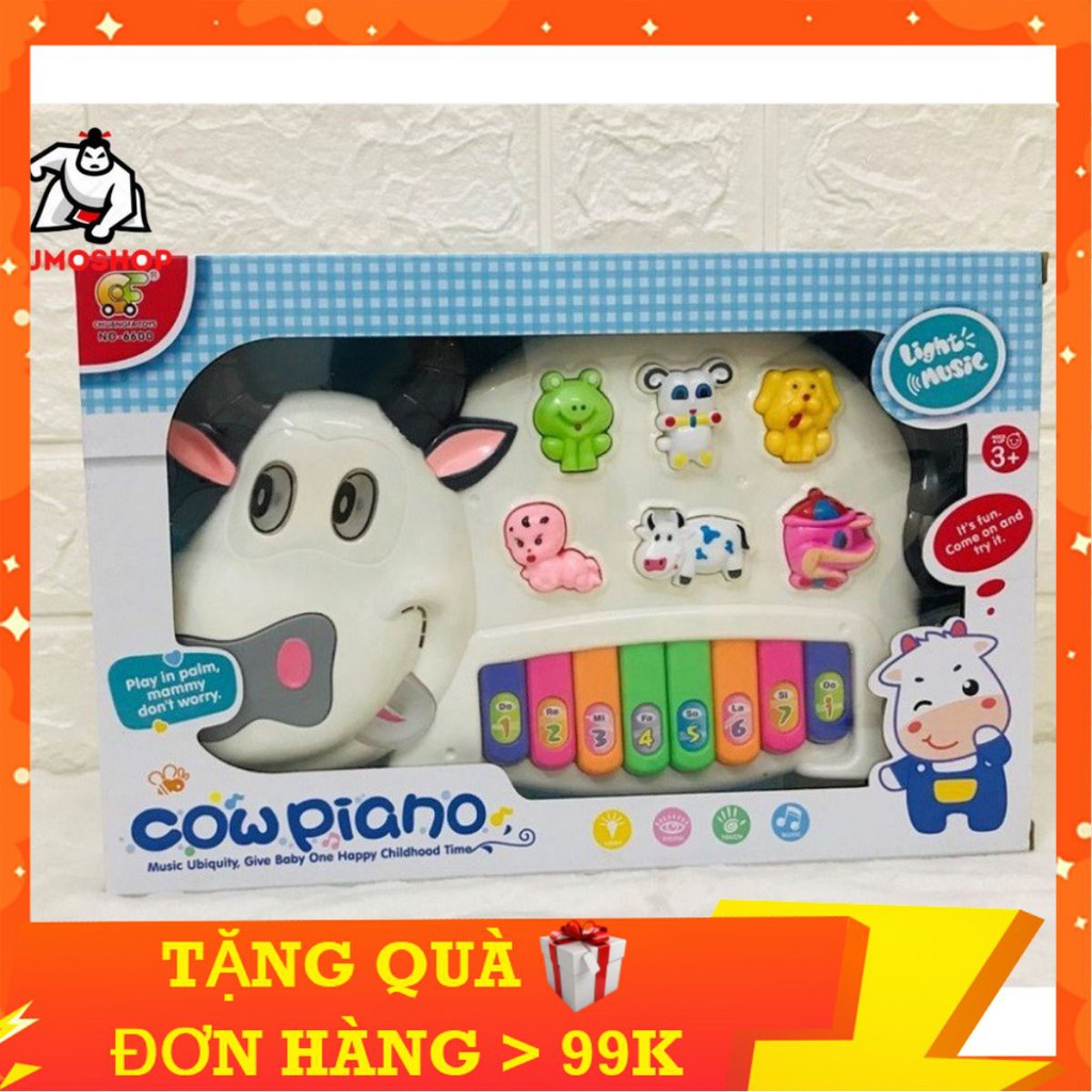 Đồ Chơi Đàn Bò Chạy Pin, Có Nhạc Và Bài Hát Vui Nhộn, Phím Nhạc Cơ Bản,Thiết Kế Dễ Thương, Nhựa Bền Cao Cấp - SUMOSHOP68