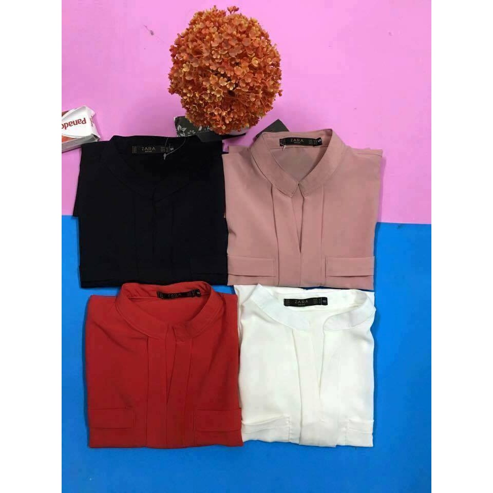 Áo sơ mi nữ cổ chữ V | BigBuy360 - bigbuy360.vn