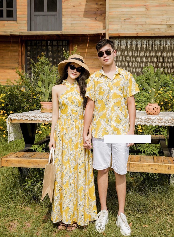 Set đồ couple CP074,Áo đôi áo cặp-Giá đăng bao gồm cả sơ mi nam và set v | BigBuy360 - bigbuy360.vn