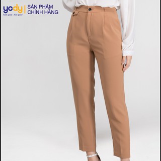 Quần vải baggy nữ yody túi chéo chất tuytsi sang trọng lịch sự - qan3184