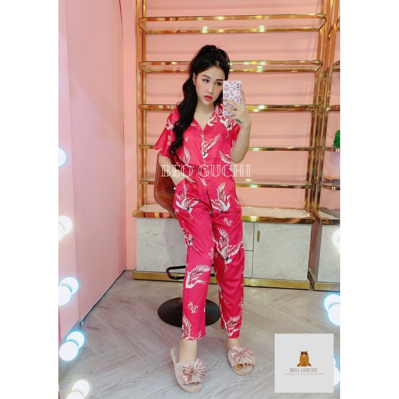 [RẺ VÔ ĐỊCH] Dài Pijama Bigsize 🌸 50-110kg 🌿 Lụa Satin Cao Cấp mẫu hạc sang chảnh tôn dáng - Đồ bộ nữ đồ ngủ mặc nhà | BigBuy360 - bigbuy360.vn