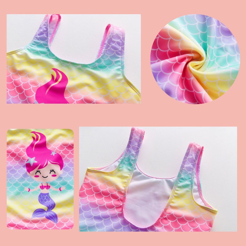 Đồ bơi cho bé, bikini bé gái liền thân cao cấp ngựa pony tiên cá Xu Xu Kids size từ 2 đến 10 tuổi