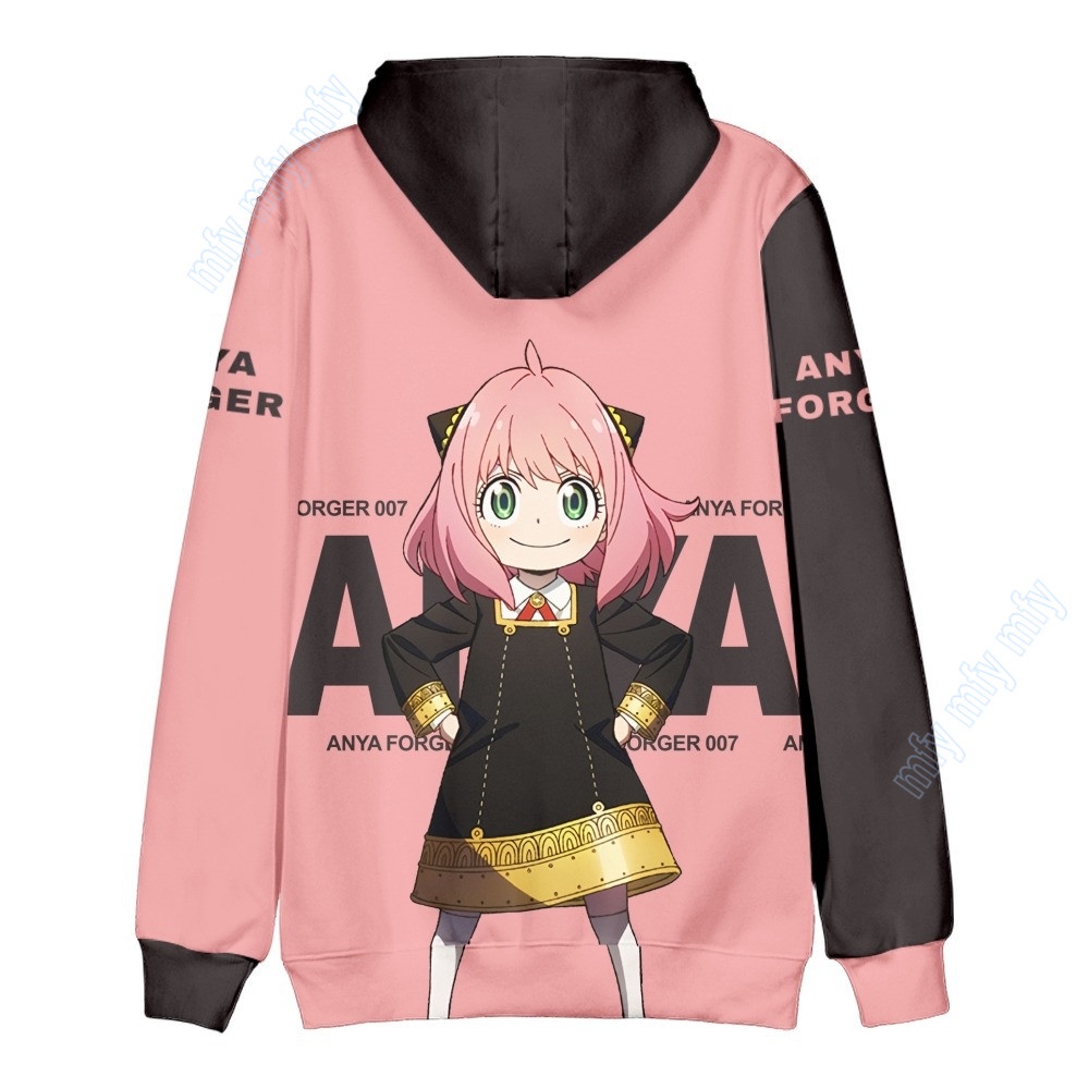 Áo Khoác Hoodie Tay Dài Hóa Trang Hoạt Hình Spy x Family Anya Forger Cho Trẻ Em