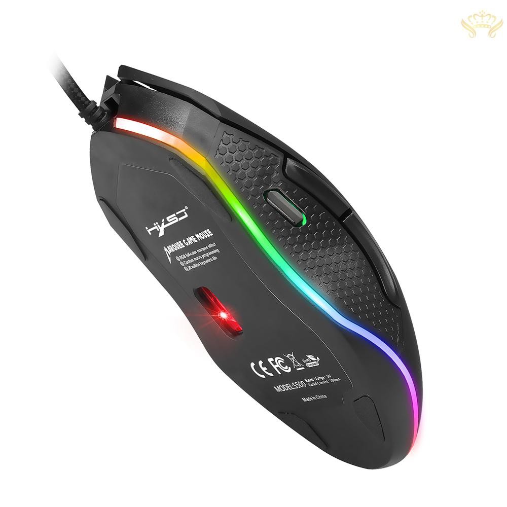 Chuột Gaming Moyukaxie S500 Có Dây 6 Nút, Led, 6 Nút Bấm