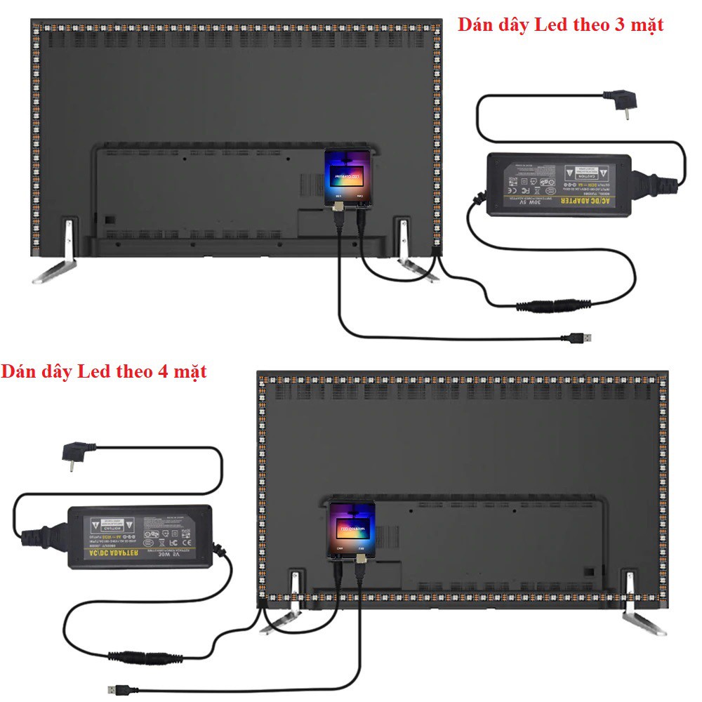 Đèn Led Ambilight USB Sáng Theo Màu Màn Hình Máy Tính