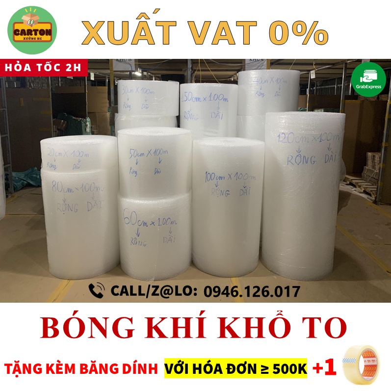 [Khổ to] Cuộn Xốp Khí, Xốp Nổ Chống Sốc, Bóng Khí chống sốc bọc hàng, Cuộn chống sốc, Xốp bọc hàng