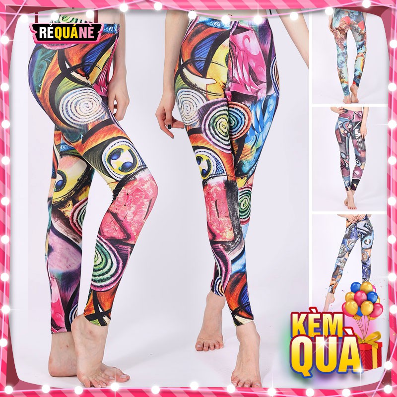 Quần Legging Tập Yoga Gym Rằn Ri 3D BST1 - REQUANE