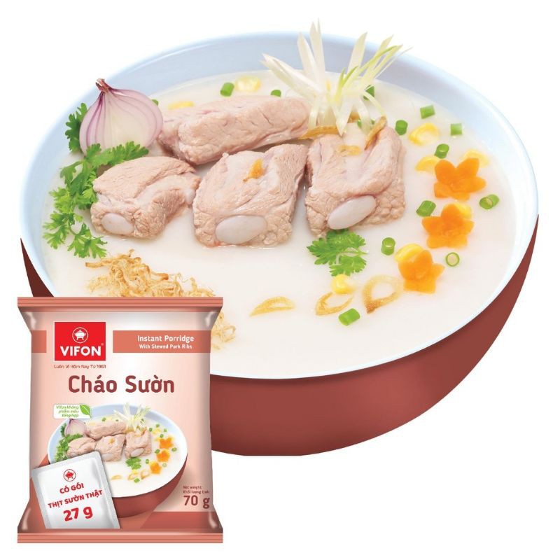 Cháo Sườn Vifon , Thùng 50 gói.