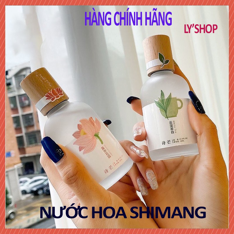 [Sỉ] Nước hoa Shimang 50ml mẫu mới 2021 nắp gỗ lọ tròn  vỏ mờ sang trọng ,Xịt thơm toàn thân bodymist shimang LYSHOP